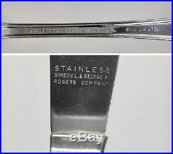 Simeon L & George H Rogers PRESENTATION Silverplate 55pc Svc for 8 Flatware +Box