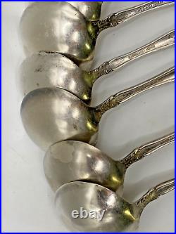 Six La Vigne by 1881 Rogers Plate Silverplate Large Cream Soup Spoons 6 3/8