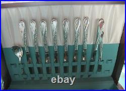 Spring Flower Silverplate Wm Rogers & Son Flatware Service for 8