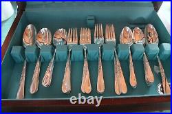 Spring Flower Silverplate Wm Rogers & Son Flatware Service for 8
