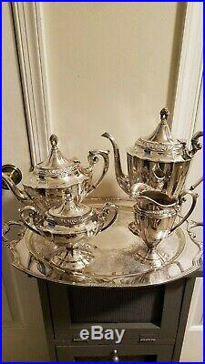 Stamped 1847 Rogers Brothers Silver Eternally Yours Tea/coffee 5pc Set