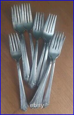 Starlight Silverplate Flatware 55 Piece Mixed Lot WM Rogers Brothers