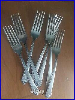 Starlight Silverplate Flatware 55 Piece Mixed Lot WM Rogers Brothers