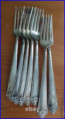Starlight Silverplate Flatware by Roger & Bro 53 Piece Mixed Lot