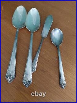 Starlight Silverplate Flatware by Roger & Bro 53 Piece Mixed Lot