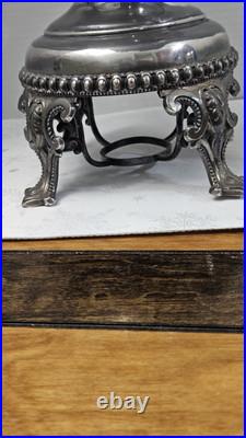 Stunning Antique Embossed Silver Plate Coffee Urn By Rogers Bros. Missing Lid