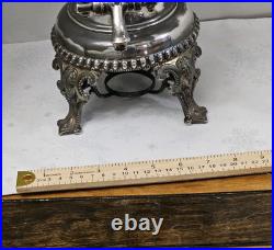 Stunning Antique Embossed Silver Plate Coffee Urn By Rogers Bros. Missing Lid