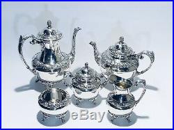 Stunning Antique Set Of Six 1847 Heritage Tea Set By FB Rogers Silver Plated