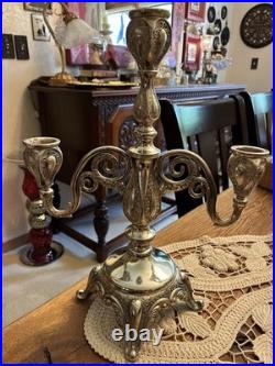 Stunning Antique William Rogers New York Candelabra Silver Plate 12.75 T Footed