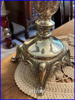 Stunning Antique William Rogers New York Candelabra Silver Plate 12.75 T Footed
