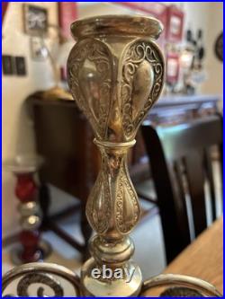 Stunning Antique William Rogers New York Candelabra Silver Plate 12.75 T Footed