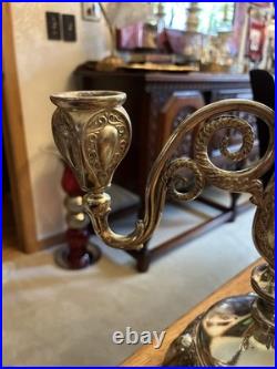 Stunning Antique William Rogers New York Candelabra Silver Plate 12.75 T Footed Stunning Antique William Rogers New York Candelabra Silver Plate 12.75 T Footed