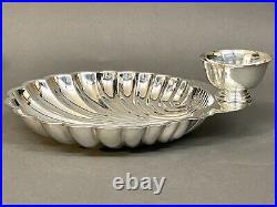 Stunning Vintage Edwardian Scalloped Serving Bowl WM Rogers Silver Plated