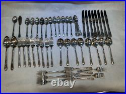 USA Massachusetts F. B. Rogers Silver plate Set Of Flatware 8-5PPS Plus Extras USA Massachusetts F. B. Rogers Silver plate Set Of Flatware 8-5PPS Plus Extras