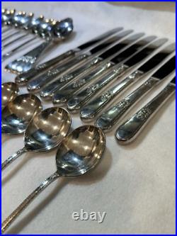 USA Massachusetts F. B. Rogers Silver plate Set Of Flatware 8-5PPS Plus Extras USA Massachusetts F. B. Rogers Silver plate Set Of Flatware 8-5PPS Plus Extras