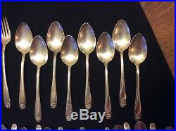 VINTAGE 1847 ROGERS BROS DAFFODIL SILVERPLATE 1950 SERVICE FOR 8 (53 Pcs)