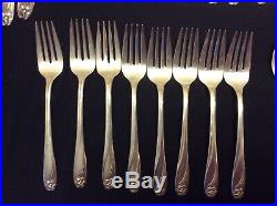 VINTAGE 1847 ROGERS BROS DAFFODIL SILVERPLATE 1950 SERVICE FOR 8 (53 Pcs)