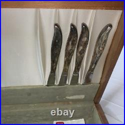VINTAGE? 1847 Wm ROGERS Silverware Silver plate Magic Rose 42 Pieces