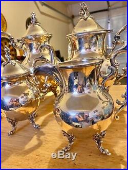 VINTAGE 1883 RB ROGERS SILVER CO FULL TEA COFFEE SET Silver plate