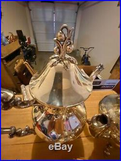VINTAGE 1883 RB ROGERS SILVER CO FULL TEA COFFEE SET Silver plate