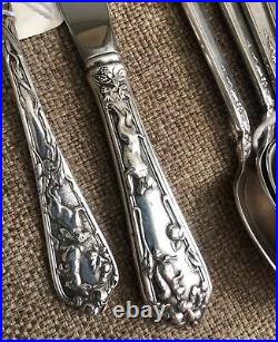 VINTAGE 50 pc DEALER Lot BEAUTIFUL Silverplate Flatware 1800s Rogers Bros+ WOW