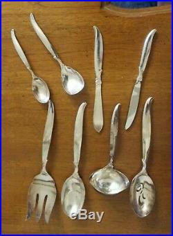 VINTAGE FLAIR 1956 SILVERPLATE SILVERWARE 85pc SERVICE FOR 12 ROGERS BROS