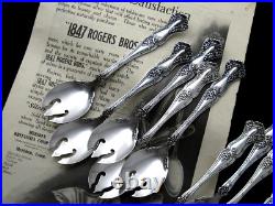VINTAGE GRAPE 1847 ROGERS ICE CREAM FORK 5 ½- 5pC SET -ORIGINAL