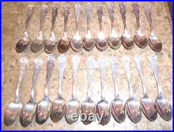 VINTAGE RARE 22 WM Rogers Mfg. Co. Silver Plate States Teaspoon Souvenir Spoons