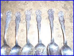 VINTAGE RARE 22 WM Rogers Mfg. Co. Silver Plate States Teaspoon Souvenir Spoons