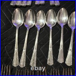 VINTAGE Silver Plate 54 PC 8 Place Settings WM ROGERS MFG IS Silver plate with box