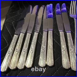VINTAGE Silver Plate 54 PC 8 Place Settings WM ROGERS MFG IS Silver plate with box