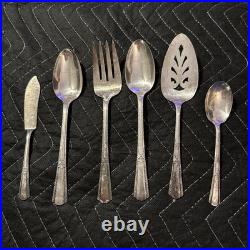 VINTAGE Silver Plate 54 PC 8 Place Settings WM ROGERS MFG IS Silver plate with box