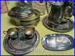 VINTAGE WM ROGERS MFG CO SILVER PLATE ten piece Set