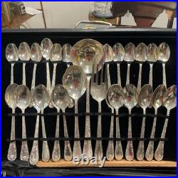 VINTAGE Wm Rogers & Son 63 Piece Silverplate Flatware Set Service for 12