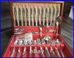 VNTG 1847 Rogers 1956 FLAIR Rogers Bros Flatware Svc for 12 80 Pc WithOrig Chest