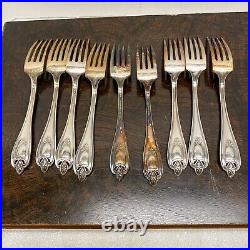 VTG 1847 Rogers Bros 31 PC Plated Silver Silverware Flatware OLD COLONY with Case