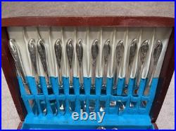 VTG 1847 Rogers Bros 67 Piece IS Silverware Set withBox Serving Utensils Rare VTG 1847 Rogers Bros 67 Piece IS Silverware Set withBox Serving Utensils Rare