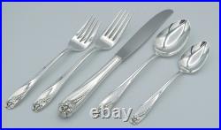 VTG. 1847 Rogers Bros Daffodil Pattern Silver Plate Flatware 51 Pieces EUC