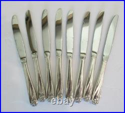 VTG. 1847 Rogers Bros Daffodil Pattern Silver Plate Flatware 51 Pieces EUC