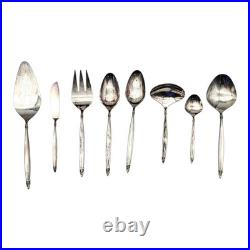 VTG 1847 Rogers Bros Garland Silverplate Flatware Set 80 pc Wood Chest Service