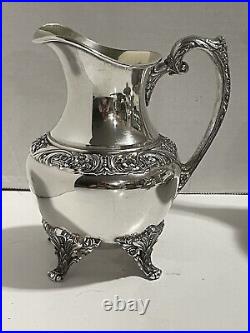 VTG 1847 Rogers Bros IS Heritage 4 PC Silverplate Tea Set 1967 Production