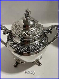 VTG 1847 Rogers Bros IS Heritage 4 PC Silverplate Tea Set 1967 Production