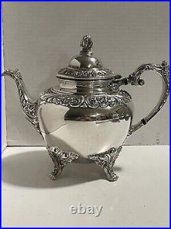 VTG 1847 Rogers Bros IS Heritage 4 PC Silverplate Tea Set 1967 Production