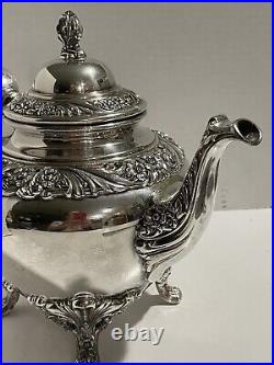 VTG 1847 Rogers Bros IS Heritage 4 PC Silverplate Tea Set 1967 Production