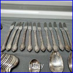 VTG 1847 Rogers Bros Remembrance Silverware Set Service For 12 Silver Plate