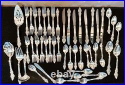 VTG 1847 Rogers Bros SILVER RENAISSANCE Silver Plated Flatware 48 Pieces
