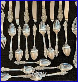 VTG 1847 Rogers Bros SILVER RENAISSANCE Silver Plated Flatware 48 Pieces