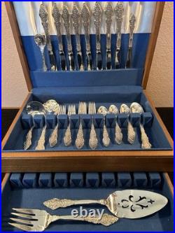 VTG 1847 Rogers Bros SILVER RENAISSANCE Silver Plated Flatware 48 Pieces