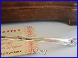 VTG 1847 Rogers Brothers Eternally Yours Silver Plated Flatware 65 Pc Set & Case