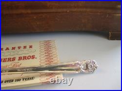 VTG 1847 Rogers Brothers Eternally Yours Silver Plated Flatware 65 Pc Set & Case